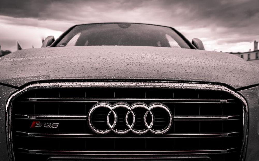 audi car automotive hood raining audi car automotive hood raining
