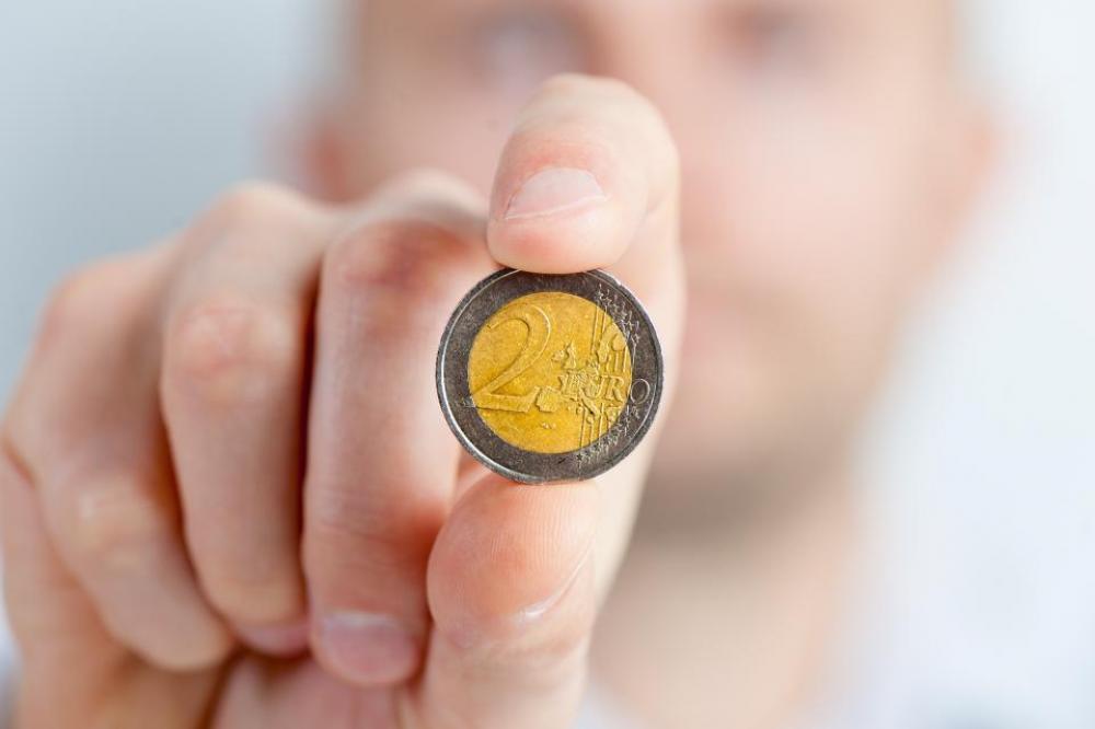 euro coin money cash hand euro coin money cash hand