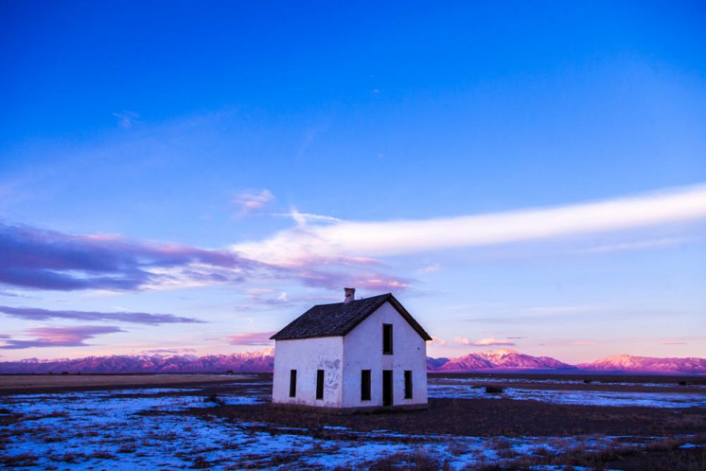 abandoned desolate house snow mountains abandoned desolate house snow mountains