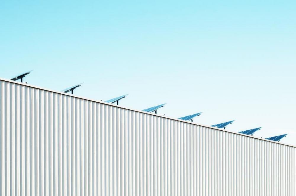 blue sky sunshine solar panels industrial blue sky sunshine solar panels industrial