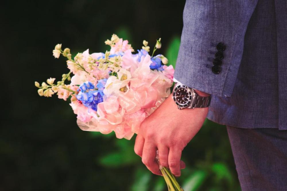 people man watch guy flower people man watch guy flower