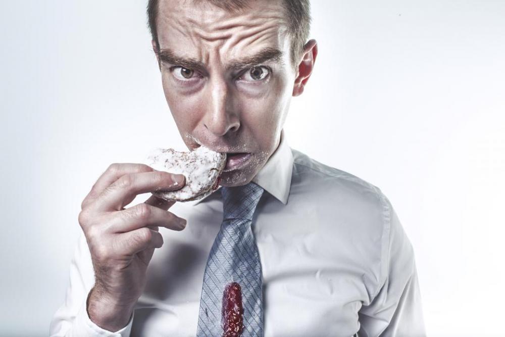 man guy dress shirt tie donut man guy dress shirt tie donut