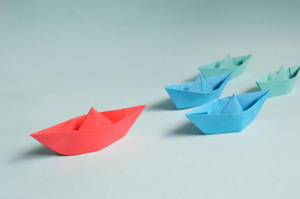 boat paper toy orange white boat paper toy orange white