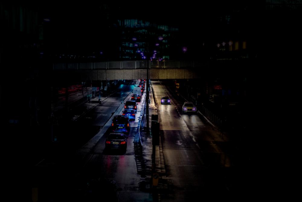 cars road london night colour divide cars road london night colour divide