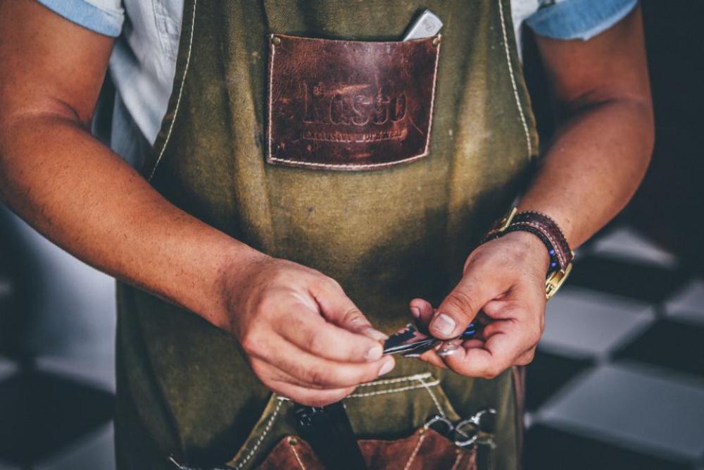 people man apron plies hands people man apron plies hands