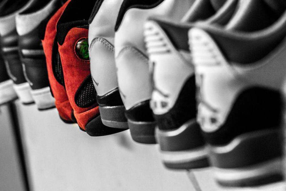 shoes footwear display collection blur shoes footwear display collection blur
