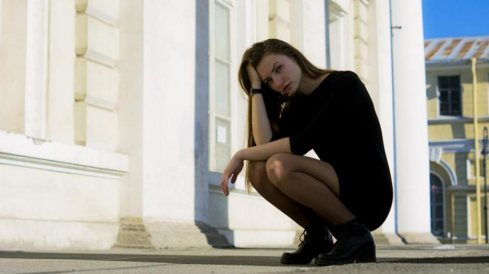 people girl alone black clothing people girl alone black clothing