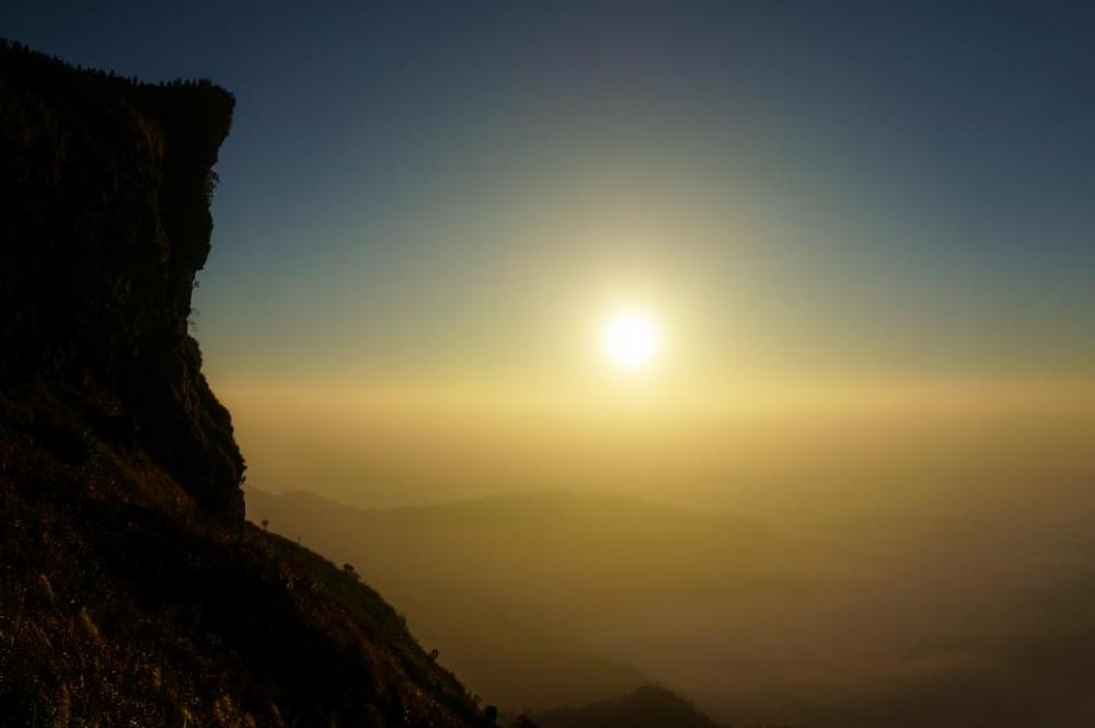 mountain highland cliff sunset sky mountain highland cliff sunset sky