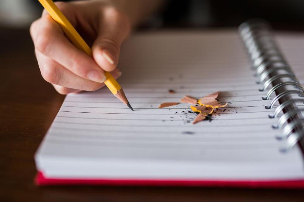 notebook pencil write school blur notebook pencil write school blur