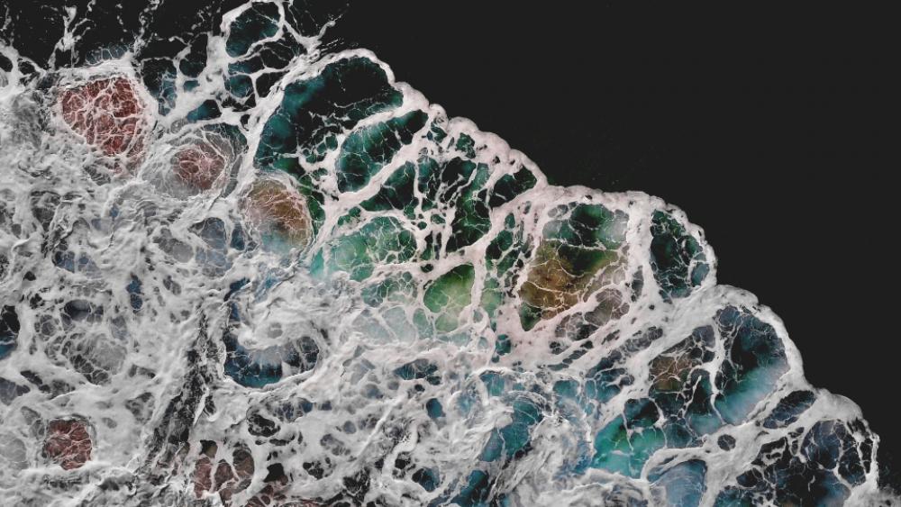 abstract ocean aerial waves beach abstract ocean aerial waves beach