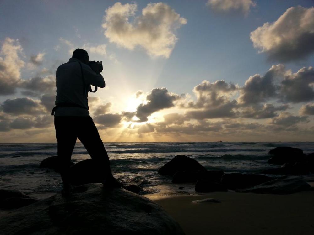 silhouette sea water mountain rock silhouette sea water mountain rock