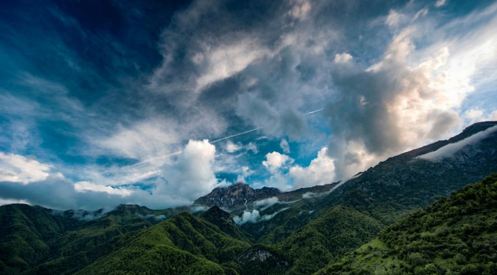 mountain sky dramatic clouds blue sky mountain sky dramatic clouds blue sky