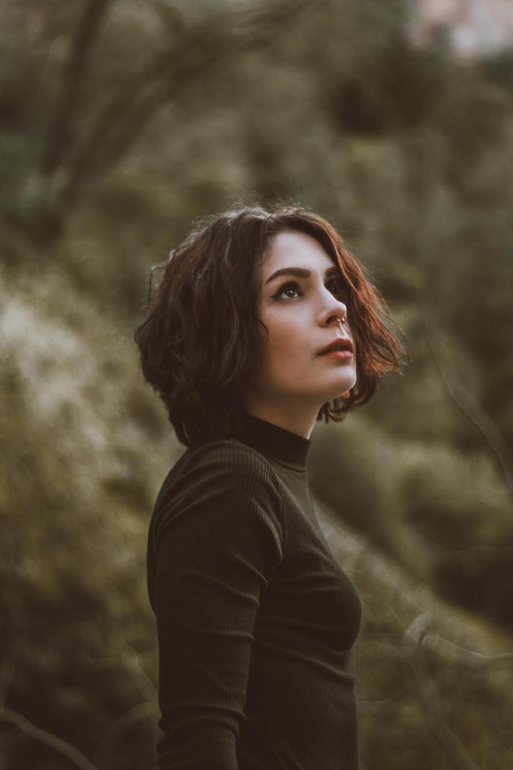 people woman black clothing fashion people woman black clothing fashion