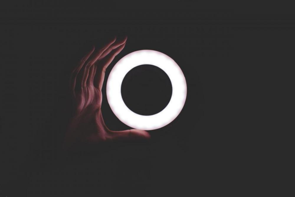 dark night circle round light dark night circle round light