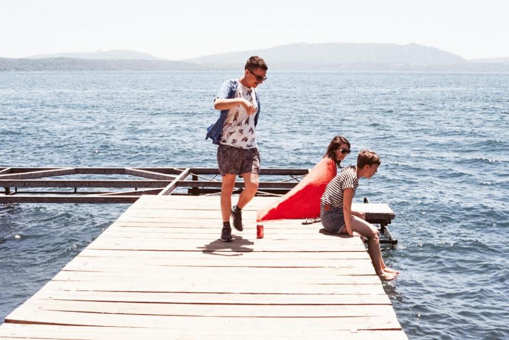 people dock lake water sunshine people dock lake water sunshine