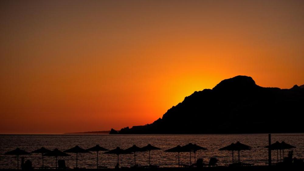 sunset sky mountain highland landscape sunset sky mountain highland landscape