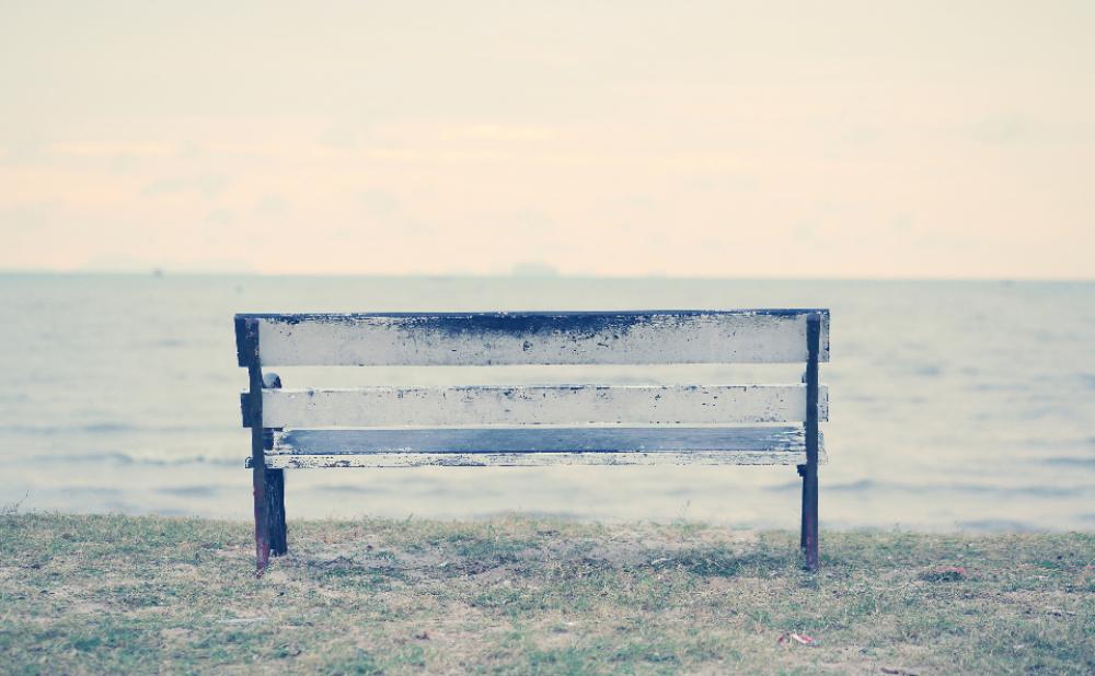 park bench beach sea wood park bench beach sea wood