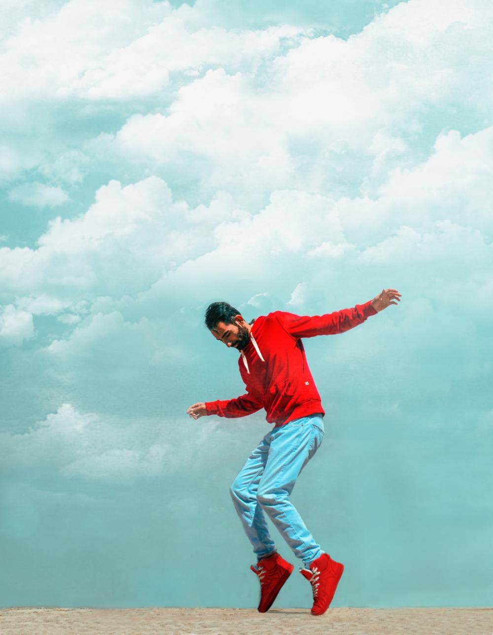 man casual dance red hoodie man casual dance red hoodie