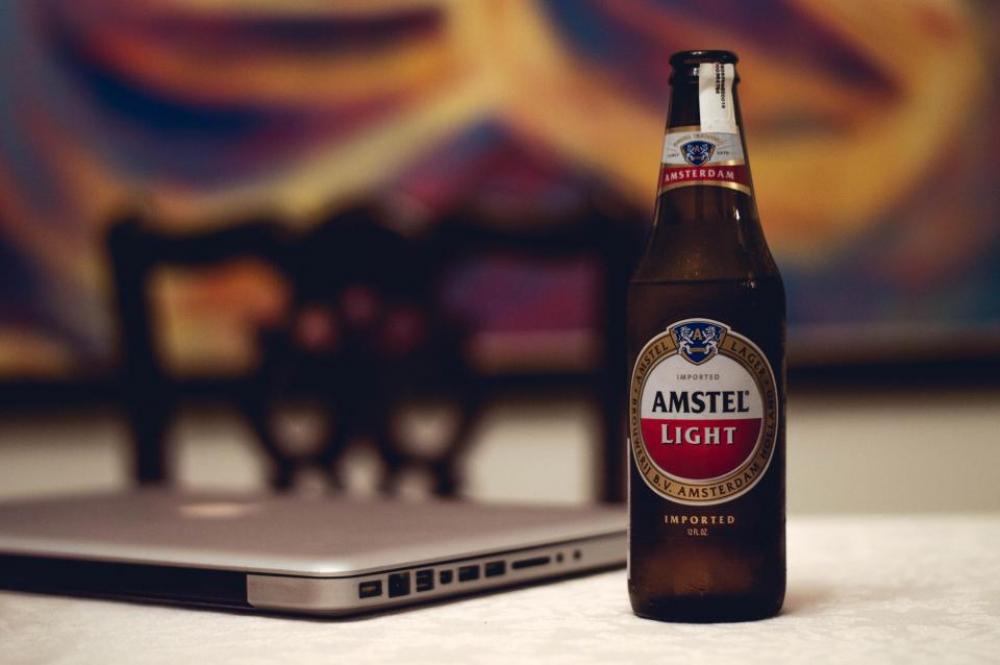 amstel brewery beverage laptop computer amstel brewery beverage laptop computer