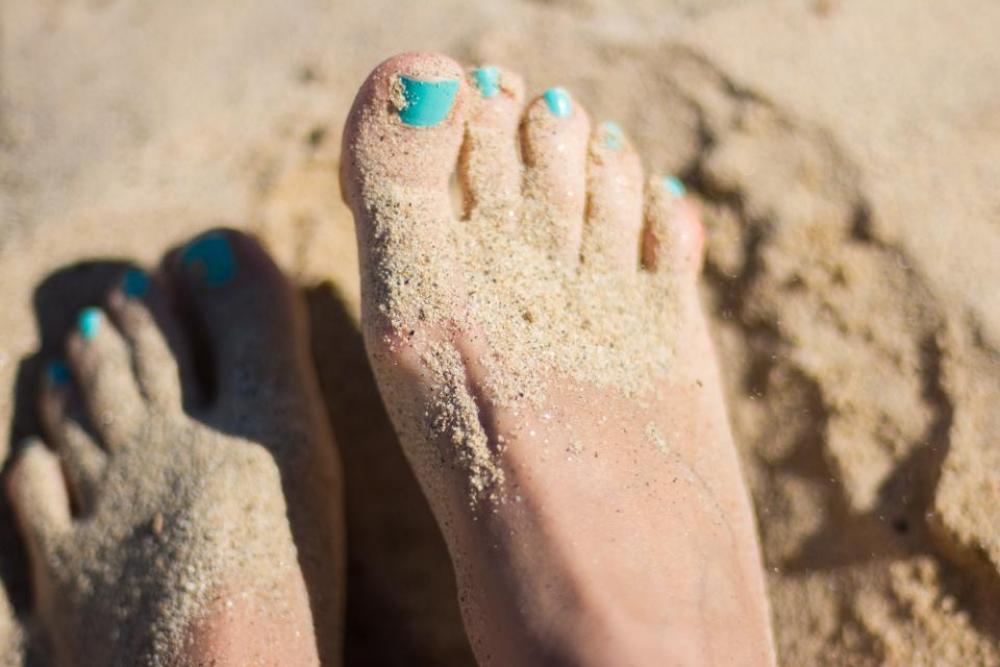 foot sand beach sunny summer foot sand beach sunny summer
