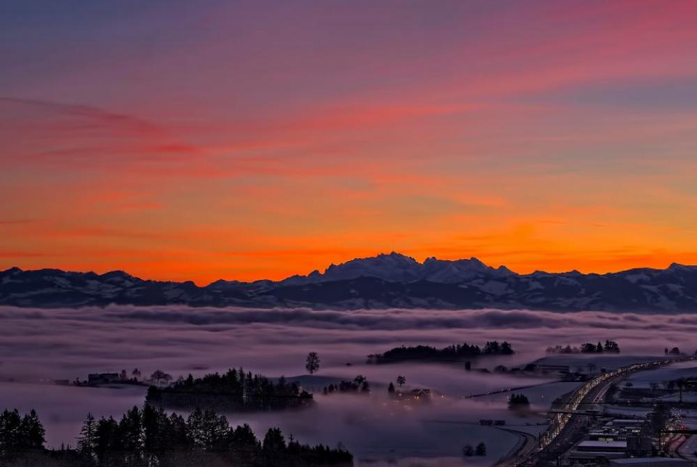 mountain highland landscape sunset sky mountain highland landscape sunset sky