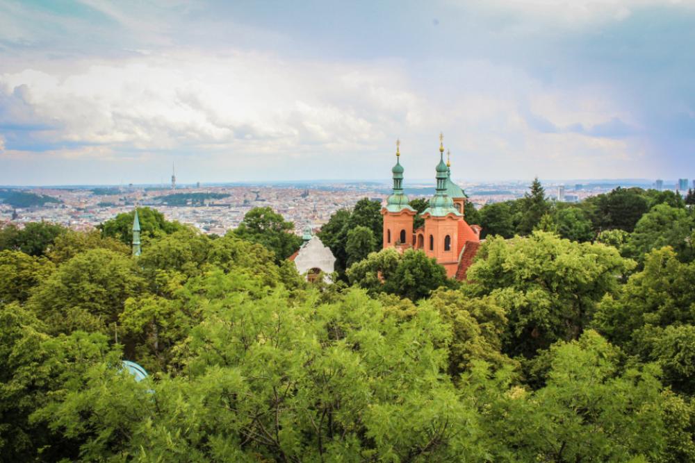landscape trees synagoge view prague landscape trees synagoge view prague