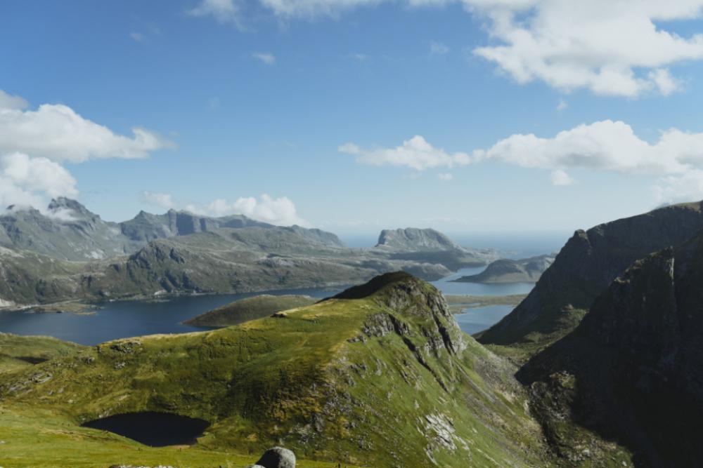 norway lofoten mountains water ocean norway lofoten mountains water ocean
