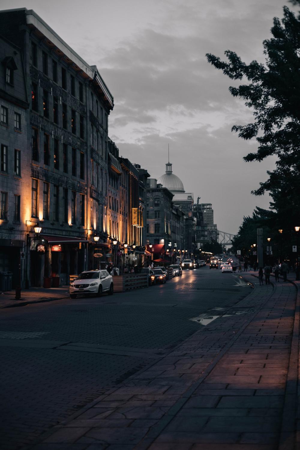 Grey Skies Over City Lights Photo Grey Skies Over City Lights Photo