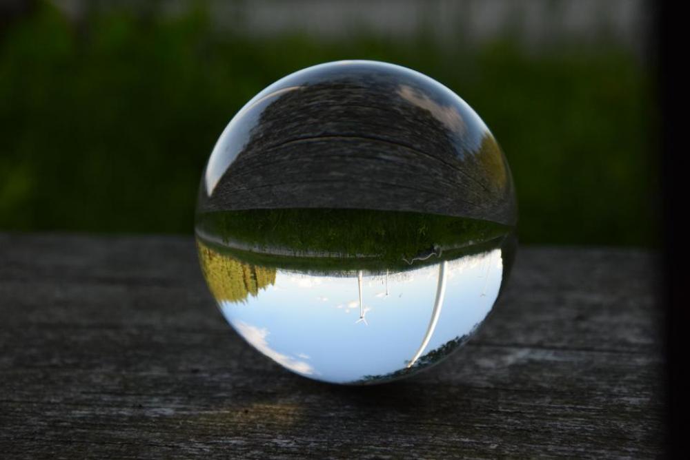 glass sphere landscape reflection mirage reflexion glass sphere landscape reflection mirage reflexion