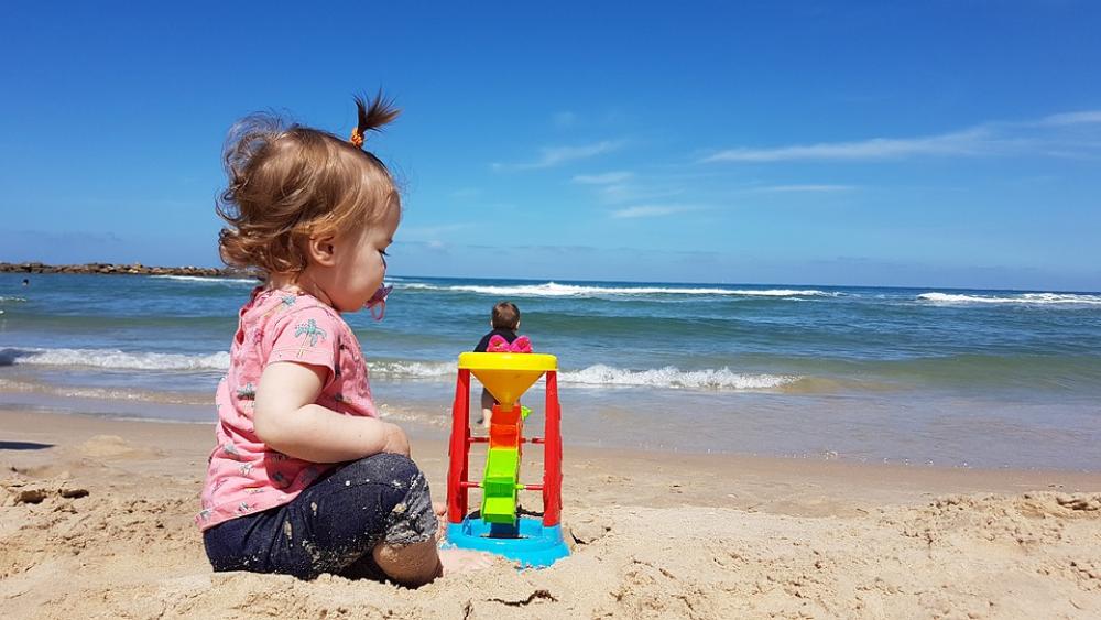 Beach Sea Kid Playing Sand Water Nature Ocean Beach Sea Kid Playing Sand Water Nature Ocean