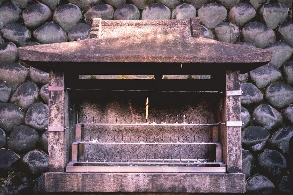 Candle Shrine Grey Culture Religion Prayer Holy Candle Shrine Grey Culture Religion Prayer Holy