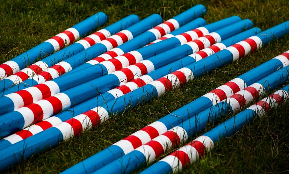 Colourful Poles Wooden Poles Bright Colourful Poles Wooden Poles Bright