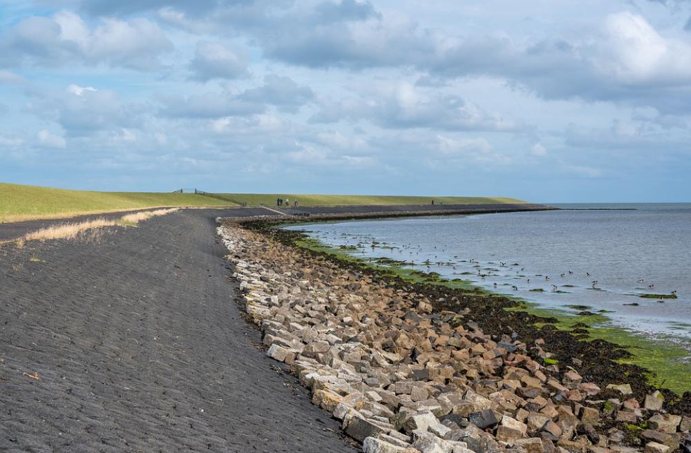 Dikes Water Netherlands Landscape Coast Stones Dikes Water Netherlands Landscape Coast Stones