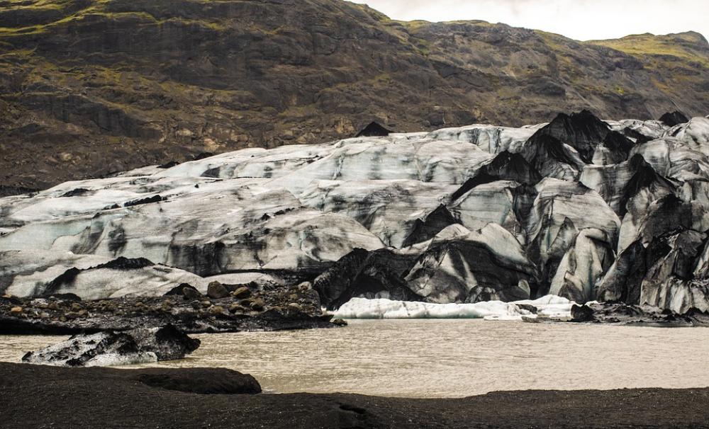 Iceland Eyjafyallojokull Glacier Ice White Water Iceland Eyjafyallojokull Glacier Ice White Water