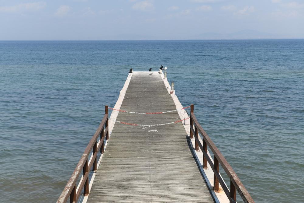 Lake Bridge Blue Sky Water Landscape Nature Rest Lake Bridge Blue Sky Water Landscape Nature Rest