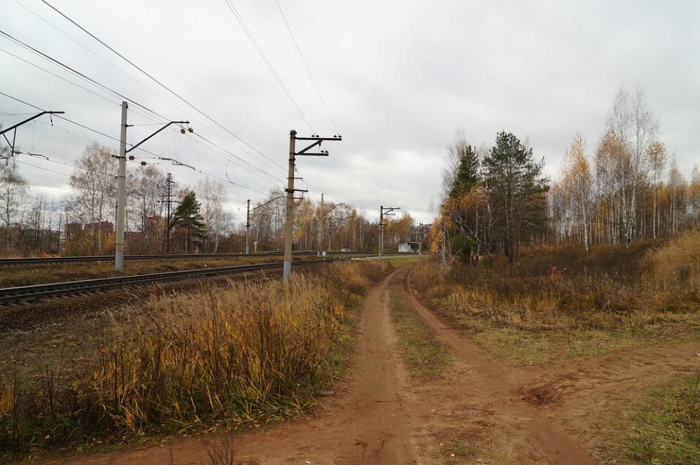 Railway Autumn Pillars Landscape Train Transport Railway Autumn Pillars Landscape Train Transport