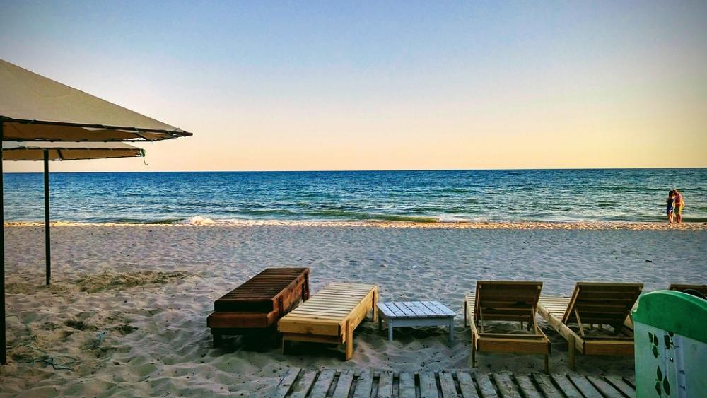 Sea Kherson Region Ukraine Beach Evening Sunset Sea Kherson Region Ukraine Beach Evening Sunset