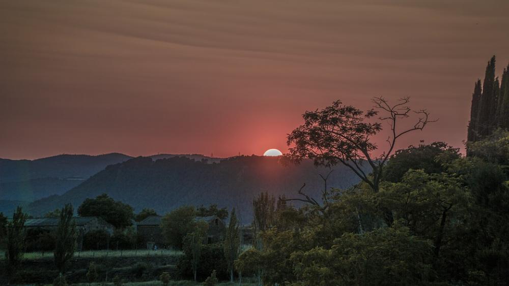 Solstice Summer Landscape Dusk Sunset Dark Solstice Summer Landscape Dusk Sunset Dark