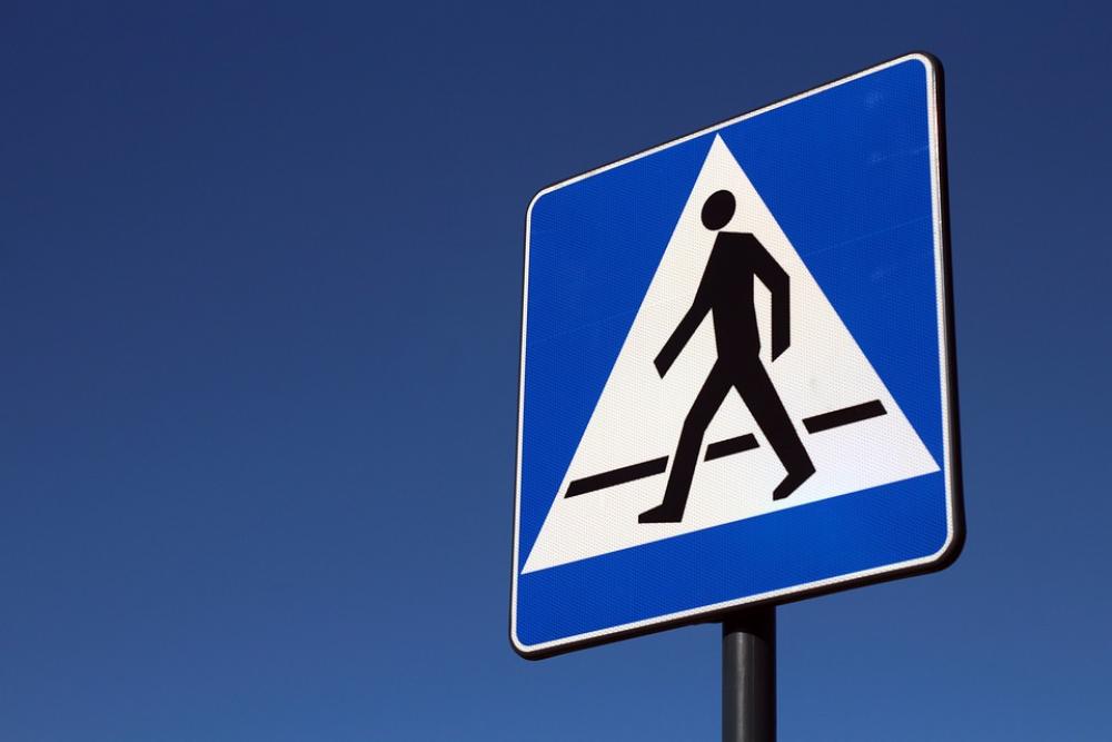 Transition Sign Blue Marking Footer Transition Sign Blue Marking Footer