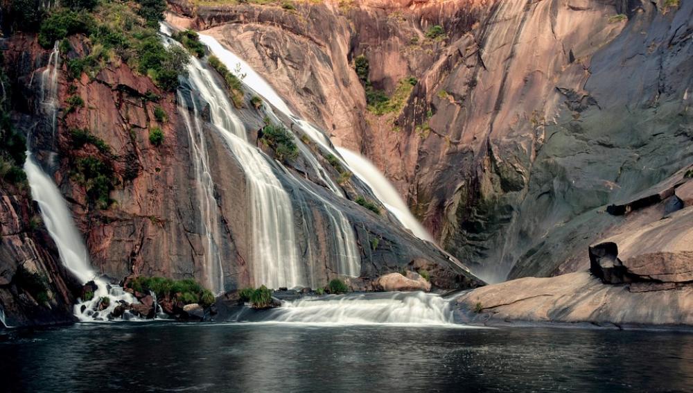 Waterfall Galicia Landscape Water Mountain Waterfall Galicia Landscape Water Mountain