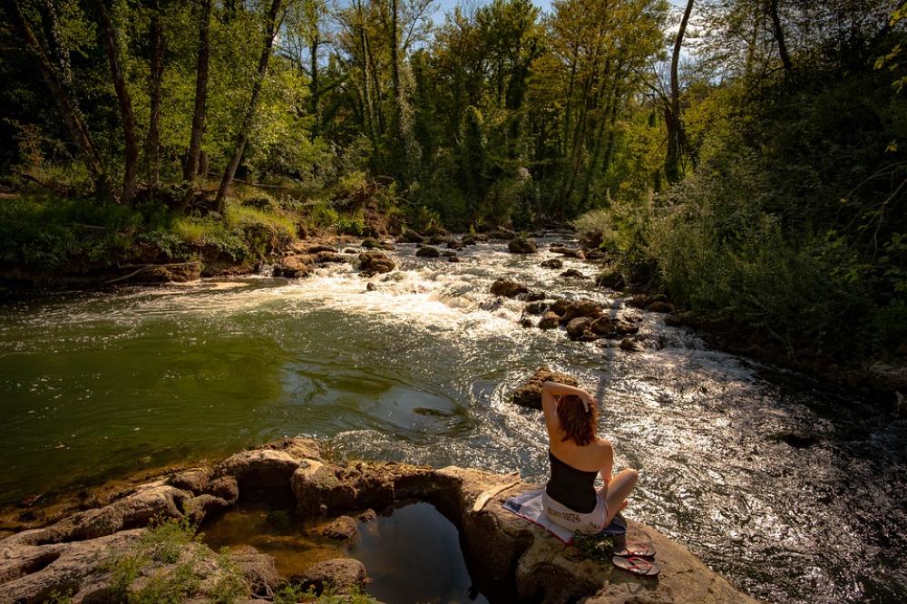 Woman River Nature Landscape Water Girl Person Woman River Nature Landscape Water Girl Person