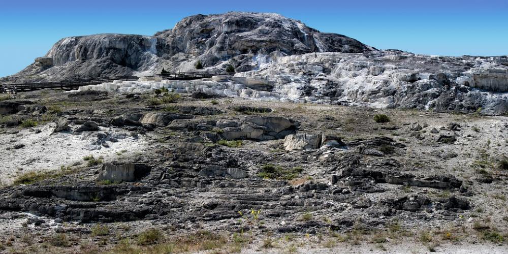 Yellowstone Mammoth Hot Springs Wyoming Panorama Yellowstone Mammoth Hot Springs Wyoming Panorama