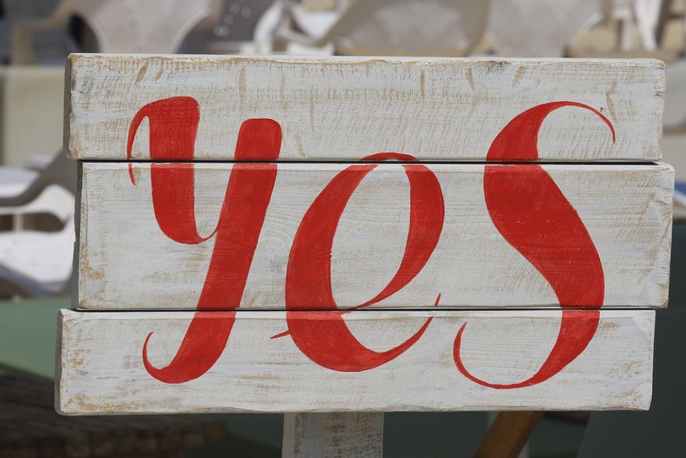 Yes Sign Positive Communication Approval Yes Sign Positive Communication Approval