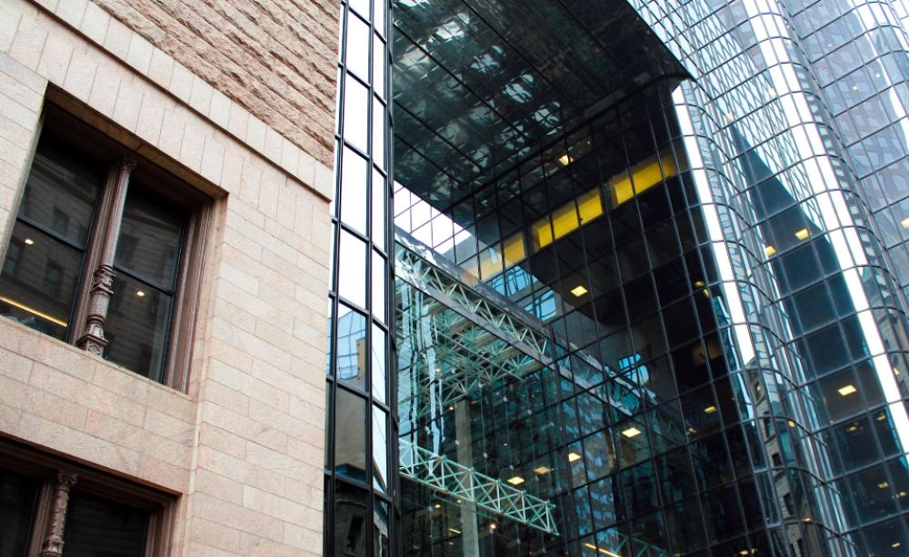 brick glass building city windows brick glass building city windows