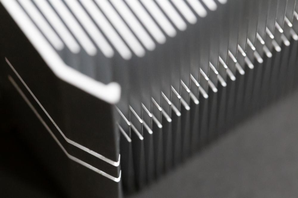 abstract Aluminum pattern fins silver abstract Aluminum pattern fins silver