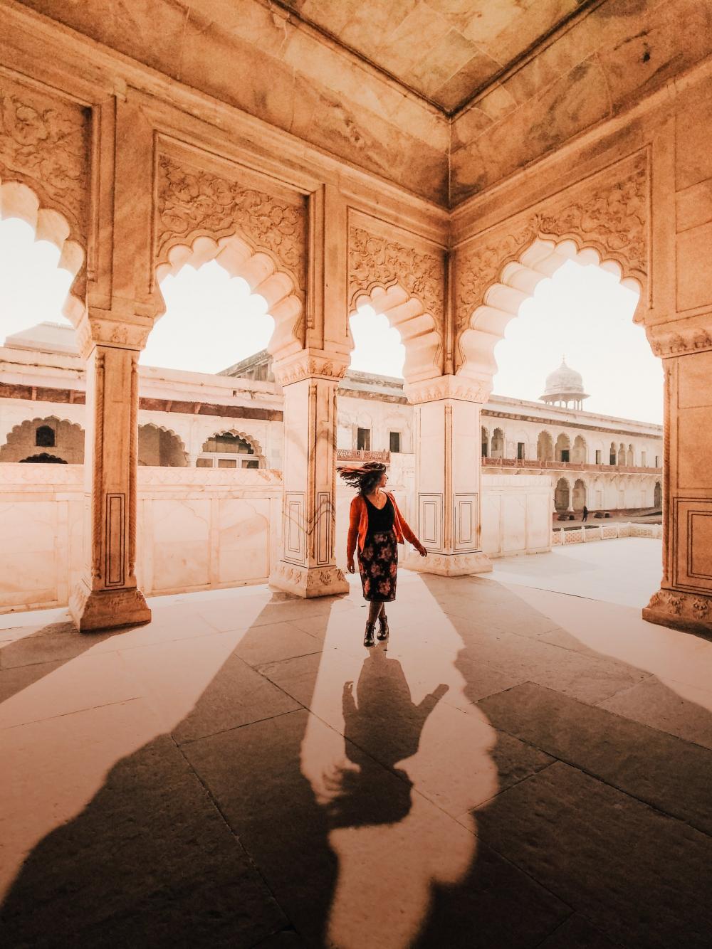 Spinning Under Arches In India Photo Spinning Under Arches In India Photo