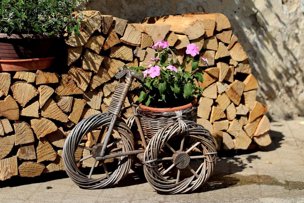 Garden Design Flowers Wood Tricycle Summer Garden Design Flowers Wood Tricycle Summer