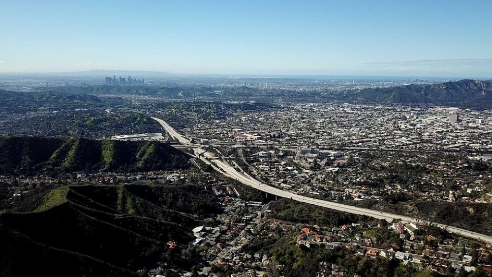 Los Angeles Glendale Drone Architecture Freeway Los Angeles Glendale Drone Architecture Freeway
