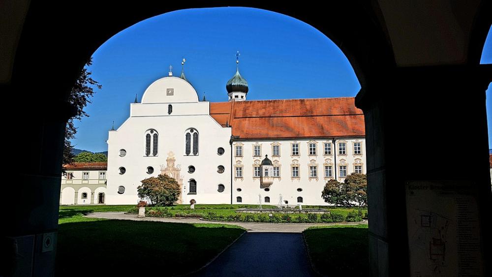 Monastery Benediktbeuern Church Archway Building Monastery Benediktbeuern Church Archway Building