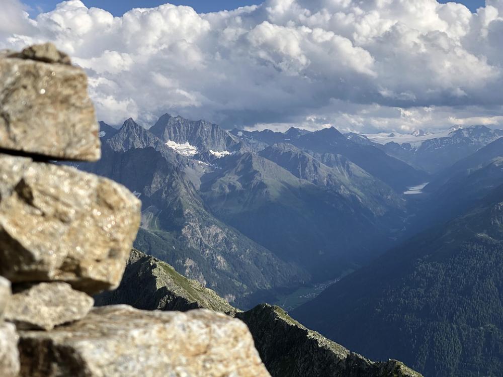 Mountain Kauns Tyrol Tirol Sunrise Sunset Man Mountain Kauns Tyrol Tirol Sunrise Sunset Man